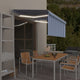 Vidaxx Markise mit Rollo, LED und Windsensor 3x2,5 m Blau und Weiß