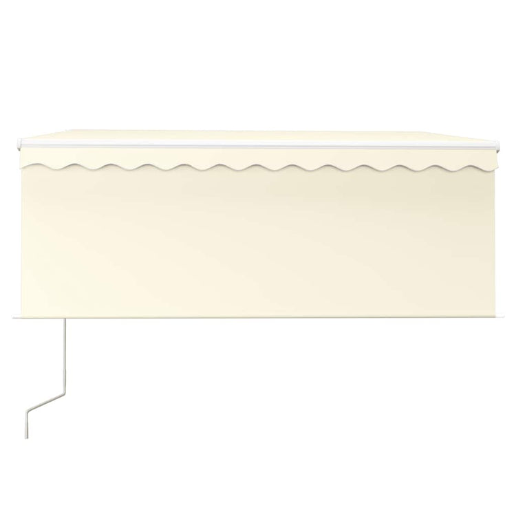 Vidaxx Markisenautomatik mit Vorhang, LED und Windsensor 3x2,5 m Creme