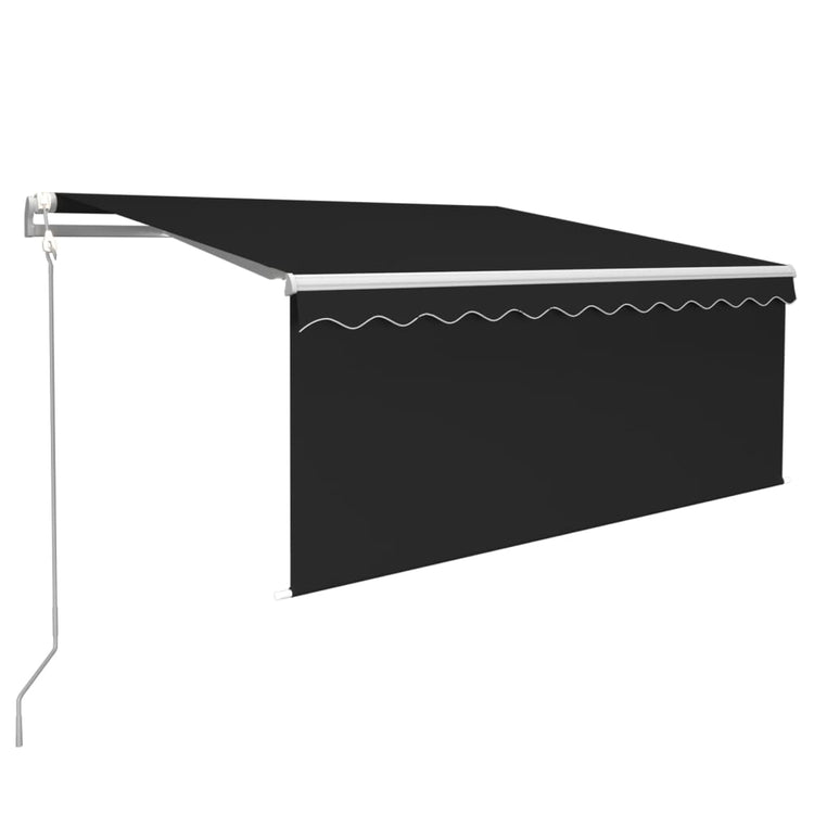 Vidaxx Markisenautomatik mit Vorhang LED-Windsensor 3x2,5 m Anthrazit
