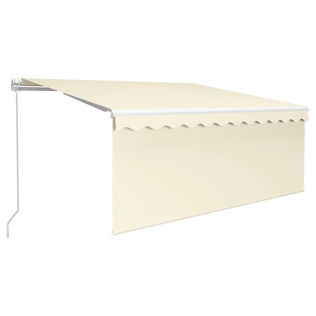 Vidaxx Markise manuell ausziehbar mit Rollo 3,5x2,5 m Creme