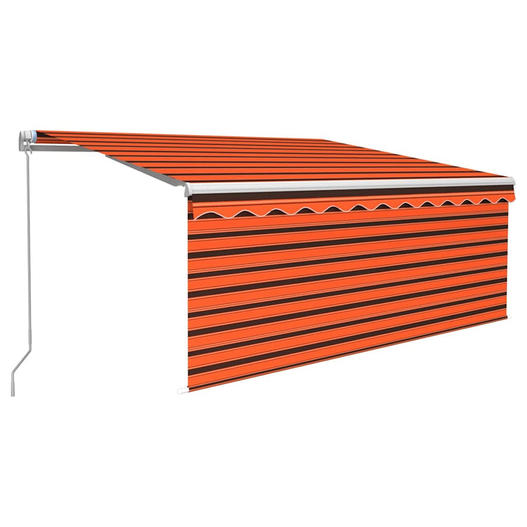 Vidaxx Markise manuell ausziehbares Rollo 3,5x2,5 m Orange Braun