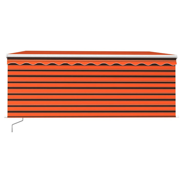 Vidaxx Markise manuell ausziehbares Rollo 3,5x2,5 m Orange Braun