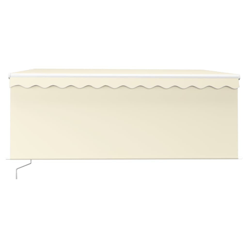 Vidaxx Markise manuell ausziehbares Rollo und LED 3,5x2,5 m Creme