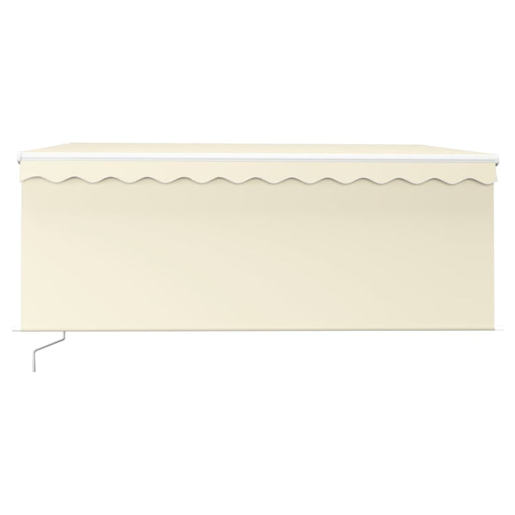 Vidaxx Markise manuell ausziehbares Rollo und LED 3,5x2,5 m Creme