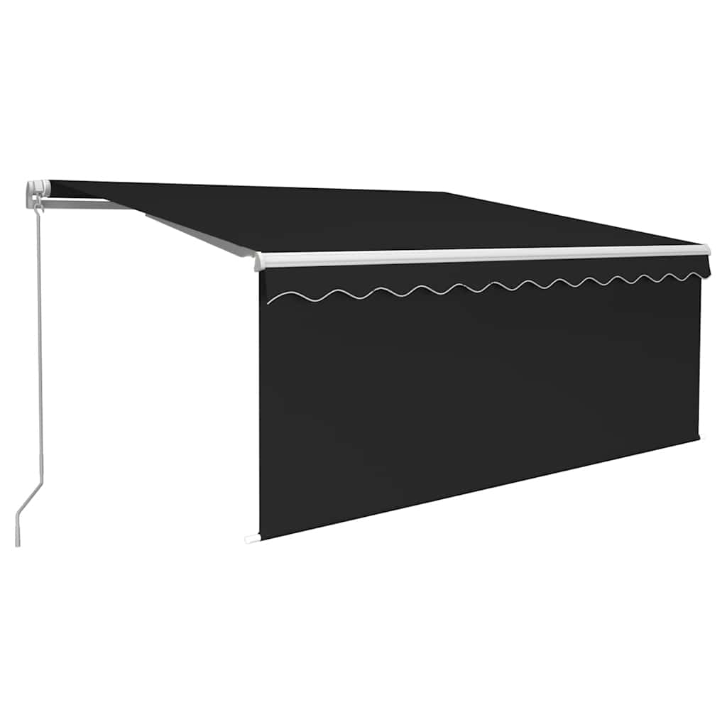 Vidaxl luifel manuell extendable Roller Blind LED 3,5 x 2,5 m Anthrazit