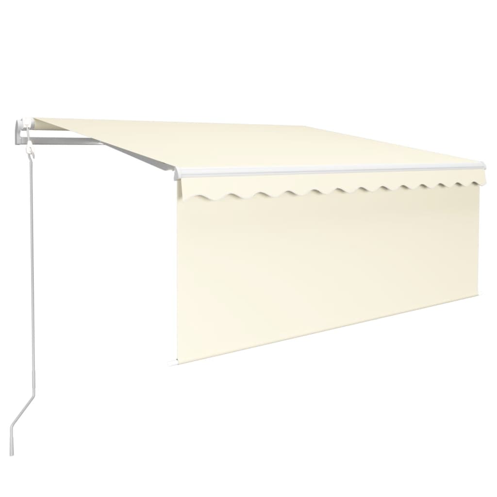 Vidaxx Markise automatisch ausziehbares Rollo 3,5x2,5 m Cremefarbe