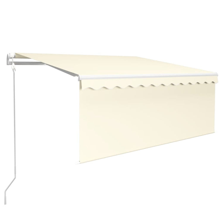 Vidaxx Markise automatisch ausziehbares Rollo 3,5x2,5 m Cremefarbe