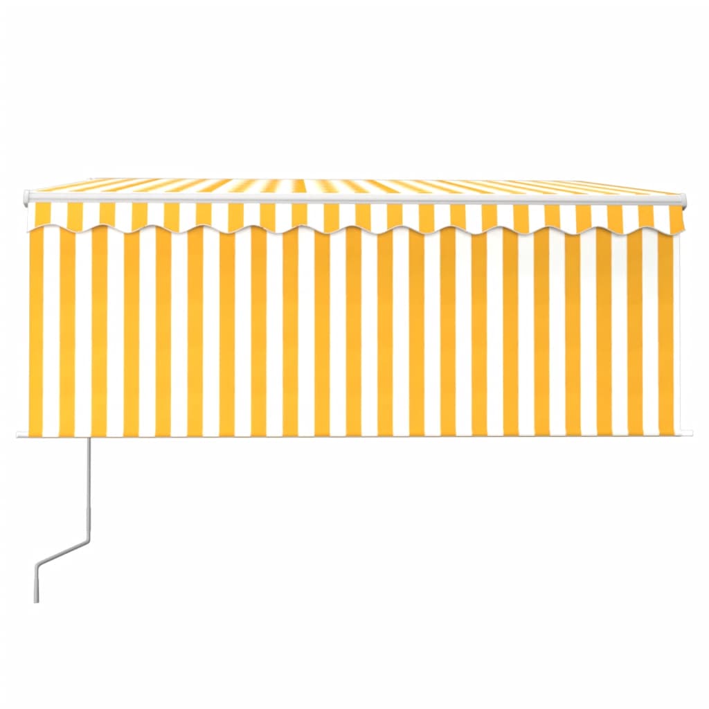 Vidaxl Luifel Automatisch erweiterbarer Roller Blind 3,5x2,5 m gelb und weiß