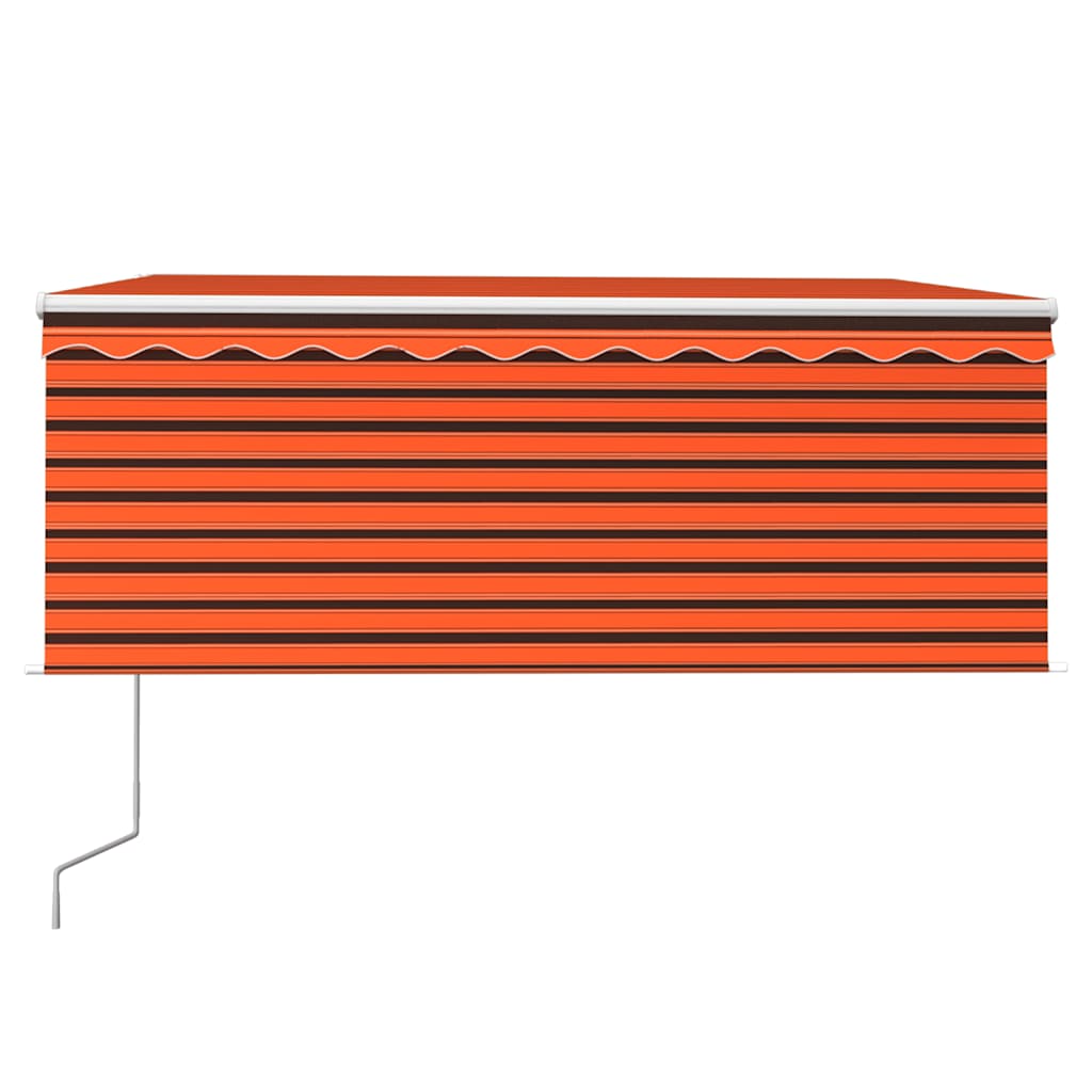 Vidaxx Markise automatisch ausziehbares Rollo 3,5x2,5m Orange Braun