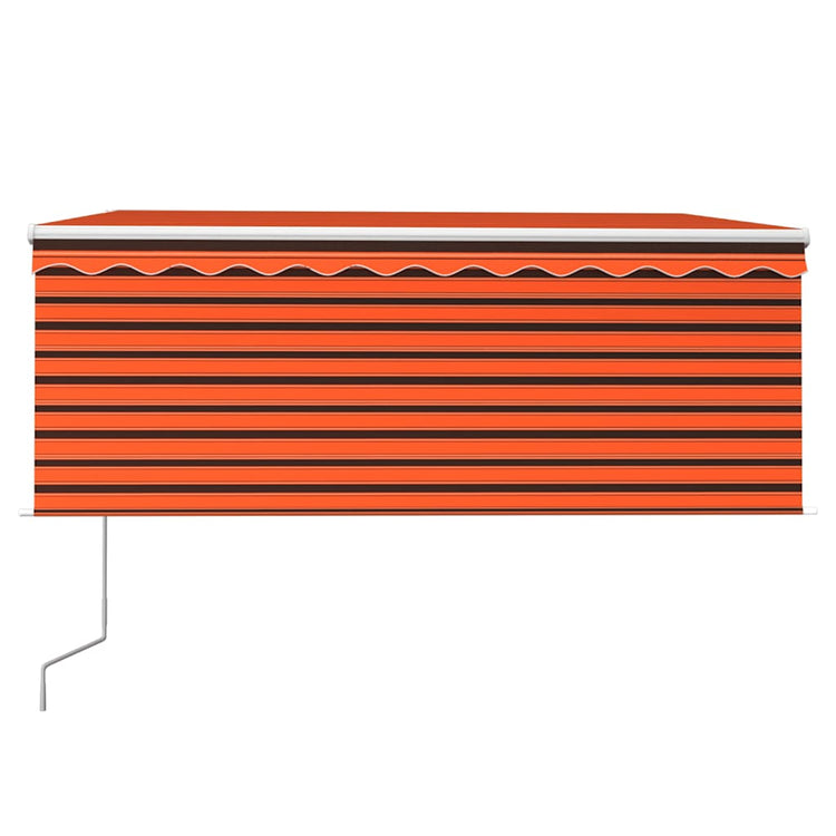 Vidaxx Markise automatisch ausziehbares Rollo 3,5x2,5m Orange Braun