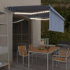 Vidaxl Luifel Automatische Walzenblind -LED -Windsensor 4x3 m blau und weiß