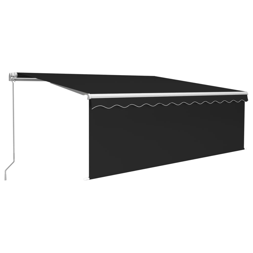 Vidaxl Luifel mit Roller Blind 4,5x3 M Anthrazit manuell ausziehbar