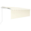 Vidaxl Luifel exponierbar mit Roller Blind 4,5x3 m Creme