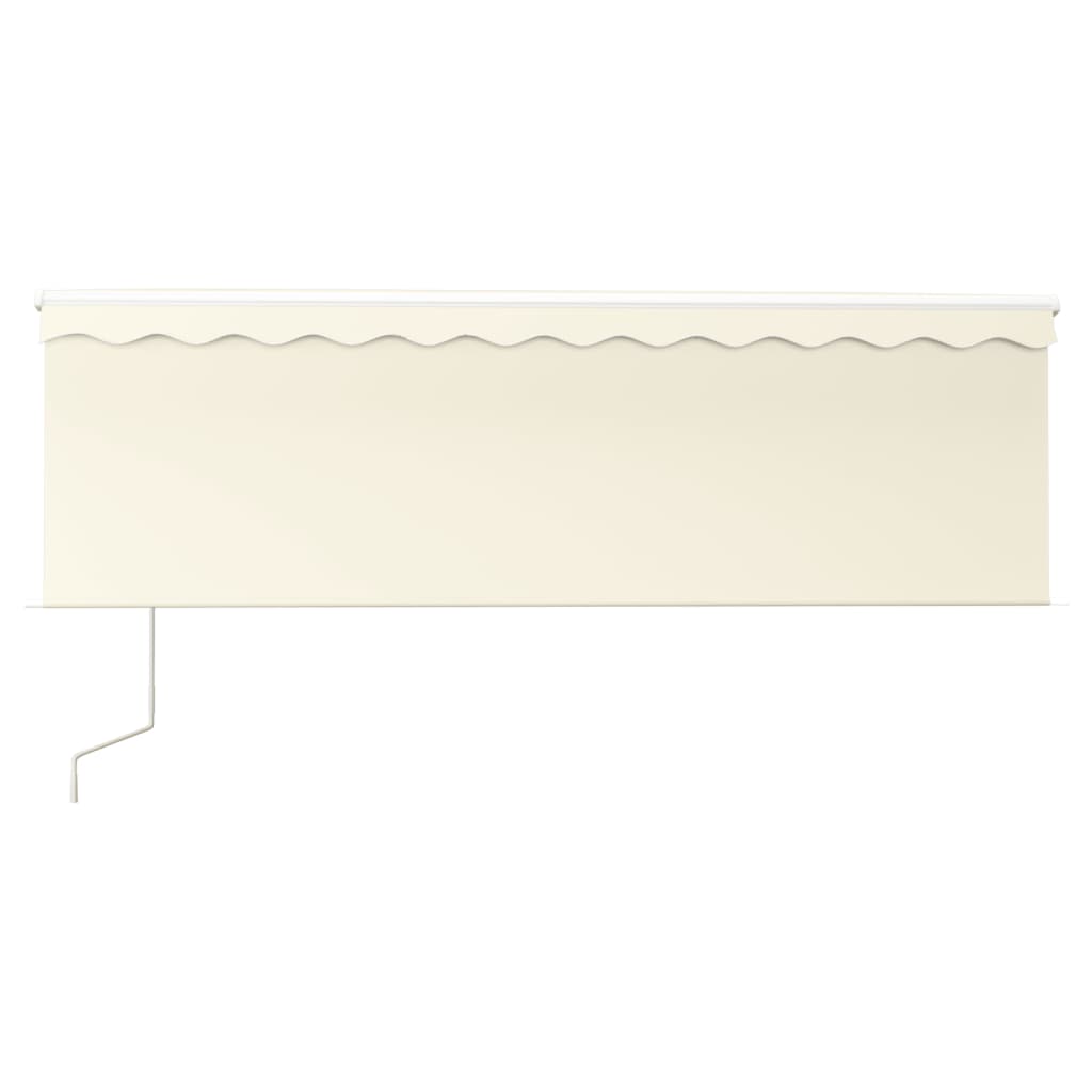 Vidaxl Luifel exponierbar mit Roller Blind 4,5x3 m Creme