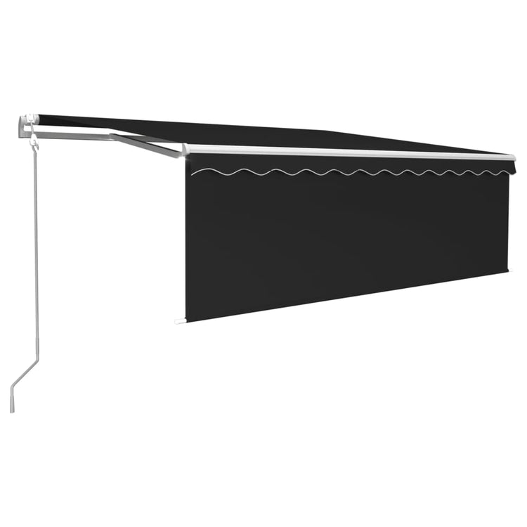 Vidaxl Luifel exponierbar mit Roller Blind 4,5x3 m Anthrazit