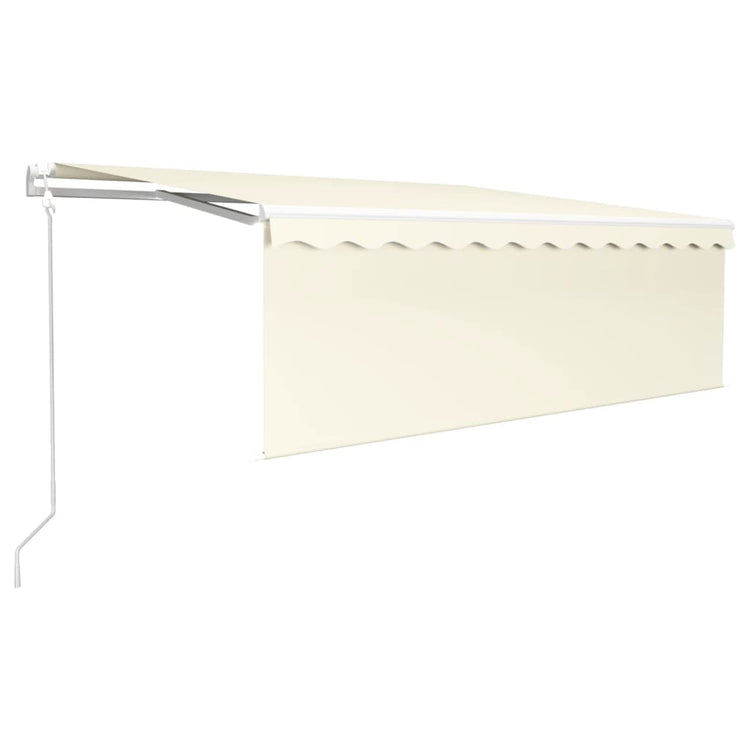 Vidaxl Luifel Automatik mit Walzenblind -LED -Windsensor 4,5x3 m Creme