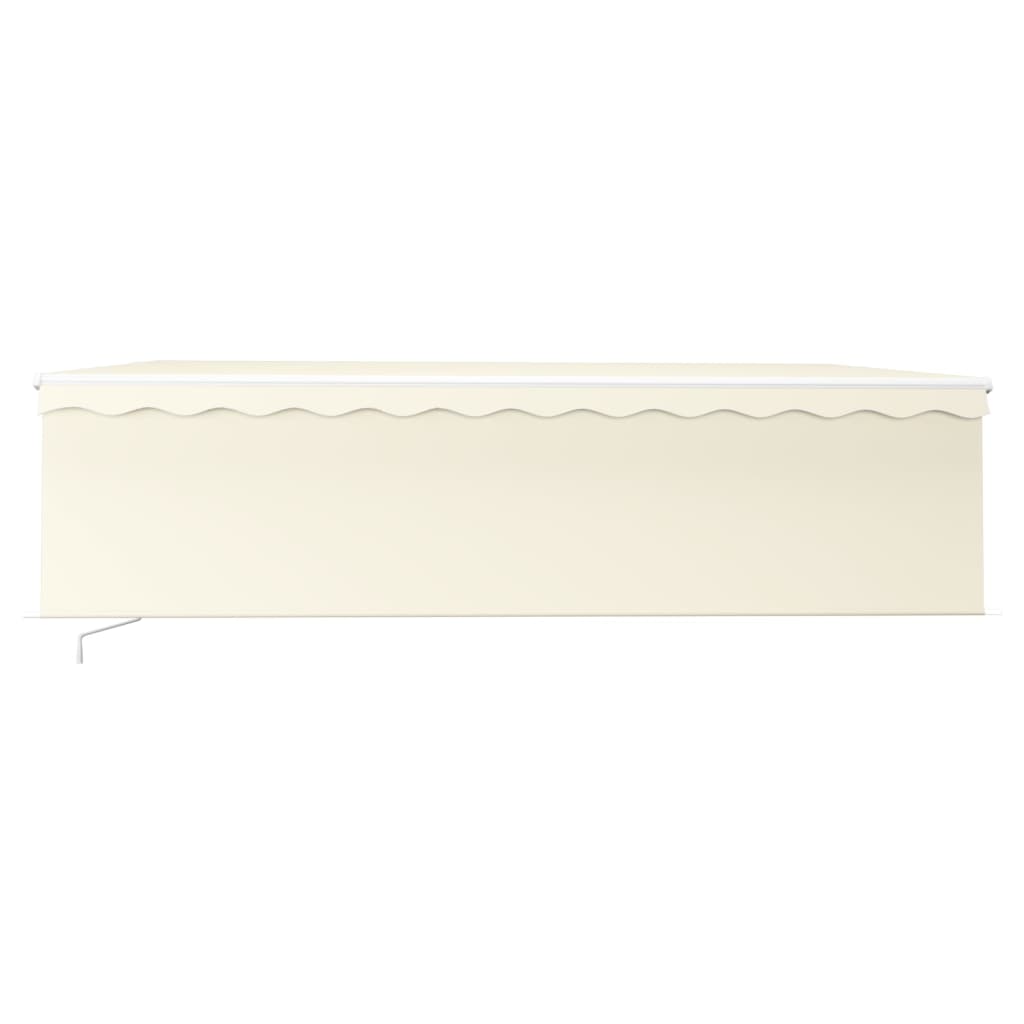Vidaxl luifel mit Roller Blind 5x3 m cremefarbene gelenkt