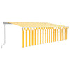 Vidaxl luifel manuell ausziehbar mit Roller Blind 5x3 m gelb und weiß