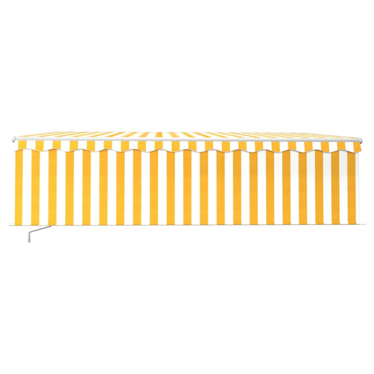 Vidaxl luifel manuell ausziehbar mit Roller Blind 5x3 m gelb und weiß