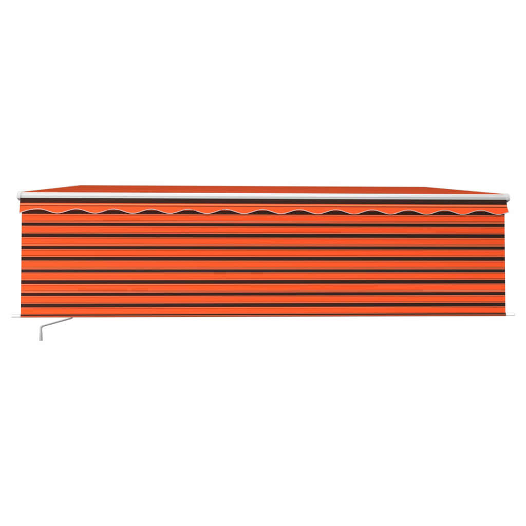 Vidaxl luifel manuell ausziehbar Roller Blind 5x3 M orange und braun