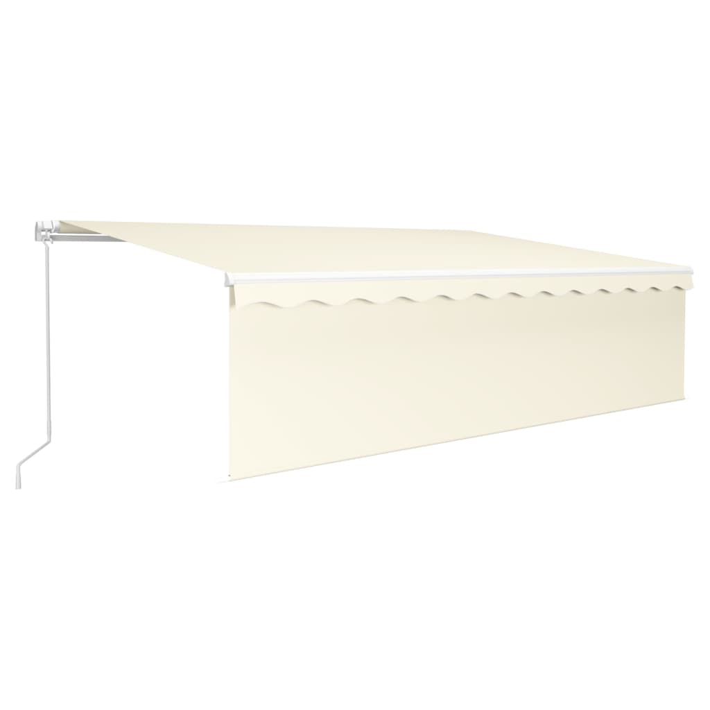 Vidaxl Luifel mit Rollerblind und 5x3 M -Creme manuell ausziehbar