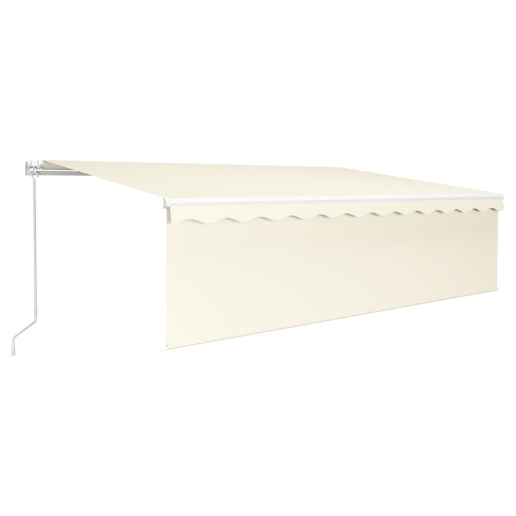 Vidaxl Luifel mit Rollerblind und 5x3 M -Creme manuell ausziehbar