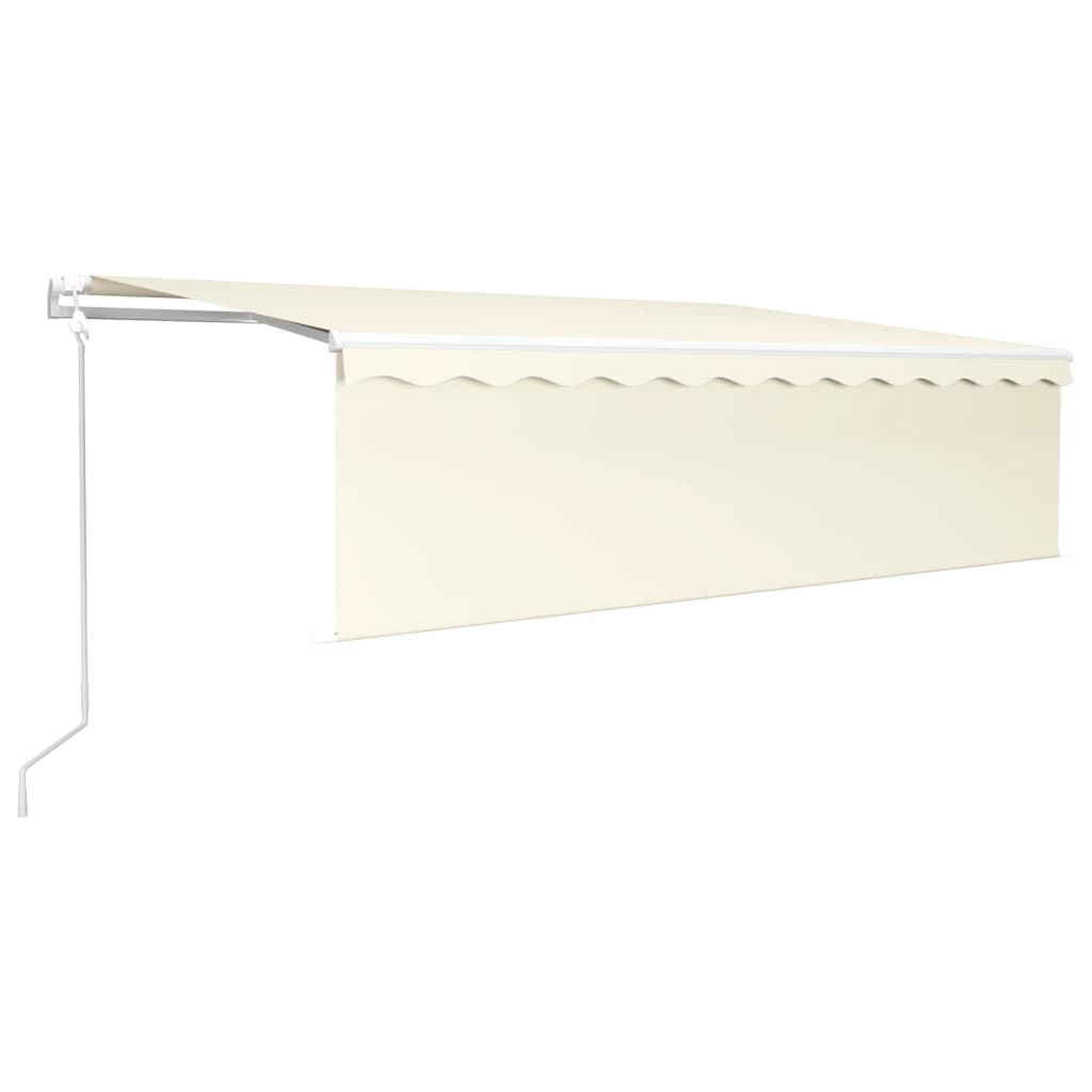 Vidaxl Luifel Automatik mit Rollerblind -LED -Windsensor 5x3 m Creme
