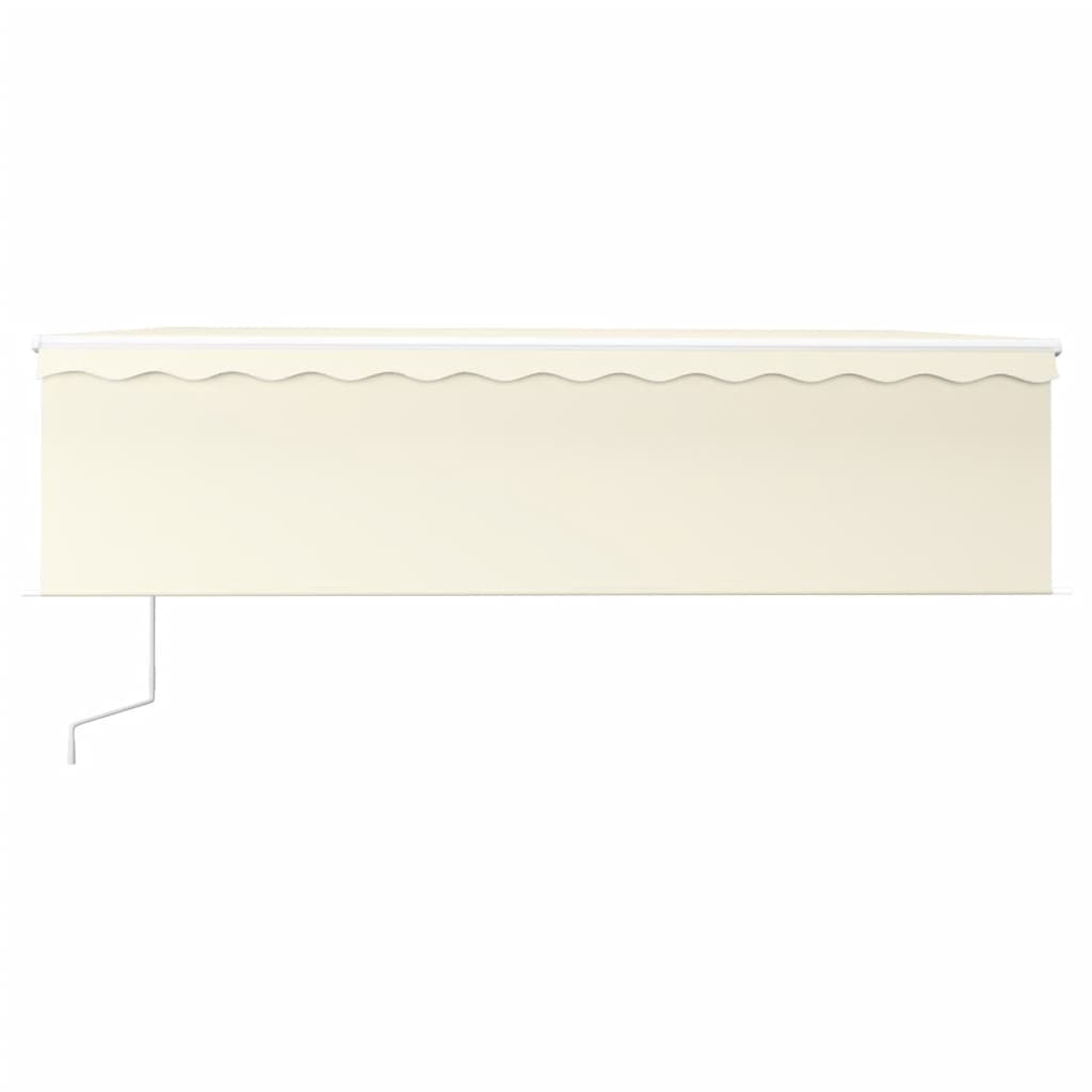 Vidaxl Luifel Automatik mit Rollerblind -LED -Windsensor 5x3 m Creme