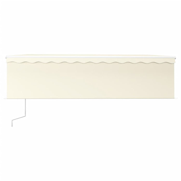 Vidaxl Luifel Automatik mit Rollerblind -LED -Windsensor 5x3 m Creme
