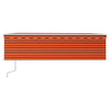 Vidaxl Luifel Automatische Walzenblind -LED -Windsensor 5x3 M Orange Braun