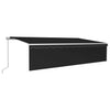 Vidaxl luifel mit Roller Blind 6x3 m Anthrazit manuell ausziehbar