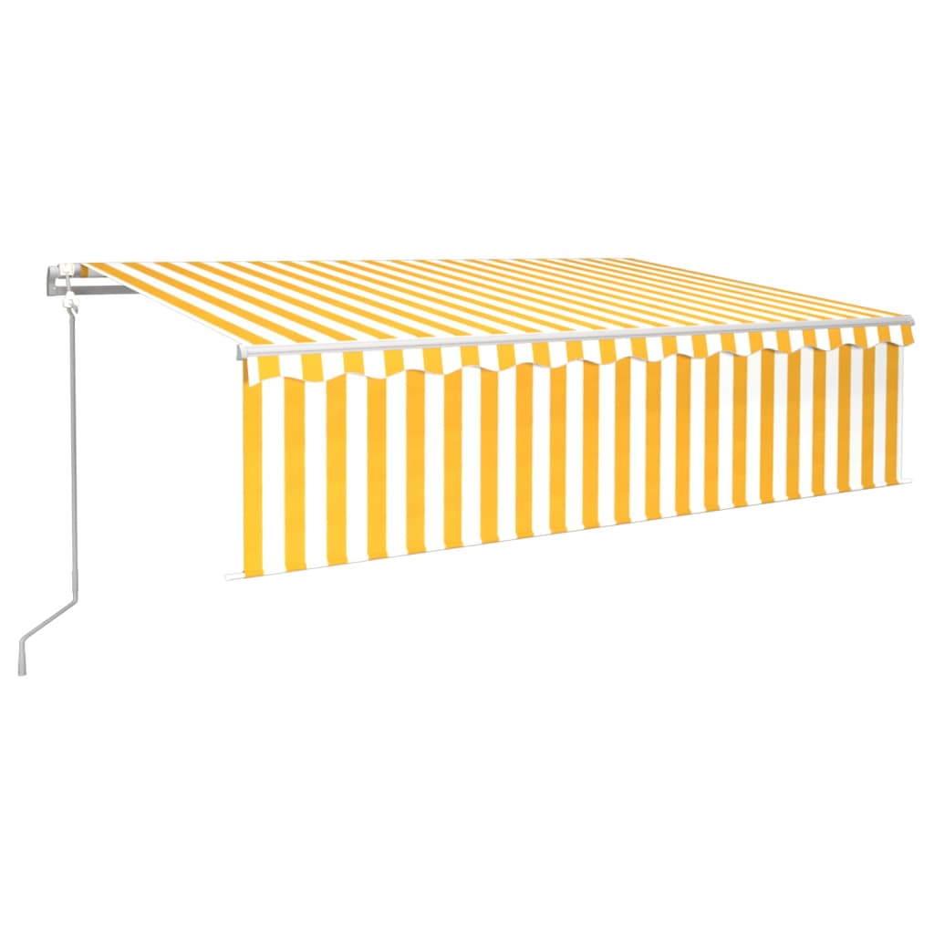 Vidaxl luifel exponierbar mit Roller Blind 6x3 m gelb und weiß
