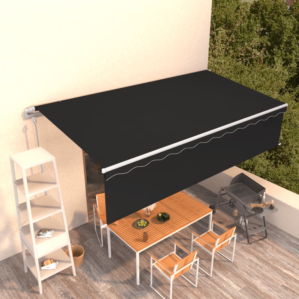 Vidaxl luifel exponierbar mit Roller Blind 6x3 m Anthrazit