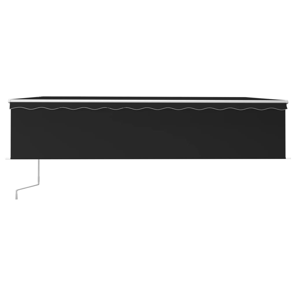 Vidaxl Luifel Automatische Rollerblind -LED -Windsensor 6x3 m Anthrazit