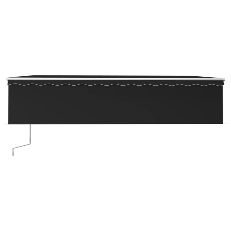 Vidaxl Luifel Automatische Rollerblind -LED -Windsensor 6x3 m Anthrazit