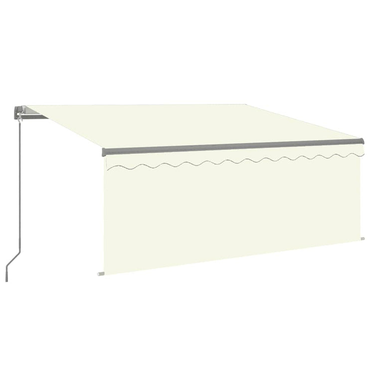 Vidaxx Markise manuell ausziehbar mit Rollo LED 3x2,5 m Creme