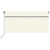 Vidaxx Markise manuell ausziehbar mit Rollo LED 3x2,5 m Creme