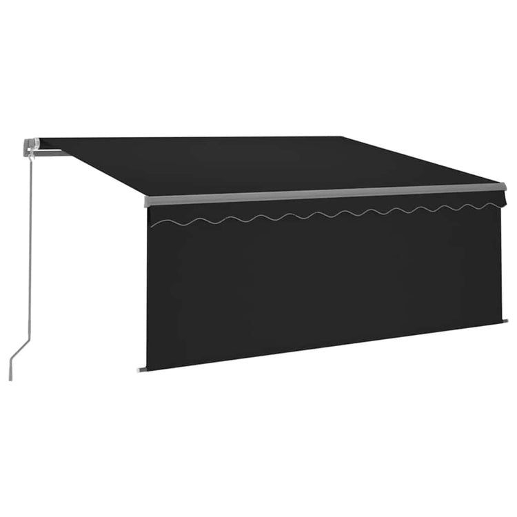 Vidaxx Markise manuell ausziehbares Rollo LED 3x2,5 m Anthrazit