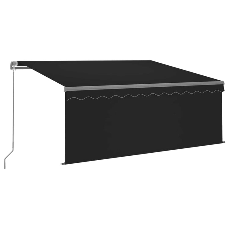Vidaxl Luifel mit Roller Blind 3,5x2,5 m Anthrazit manuell ausziehbar