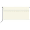Vidaxx Markise manuell ausziehbares Rollo und LED 3,5x2,5 m Creme