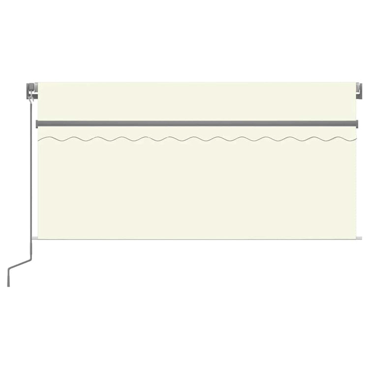Vidaxx Markise manuell ausziehbares Rollo und LED 3,5x2,5 m Creme
