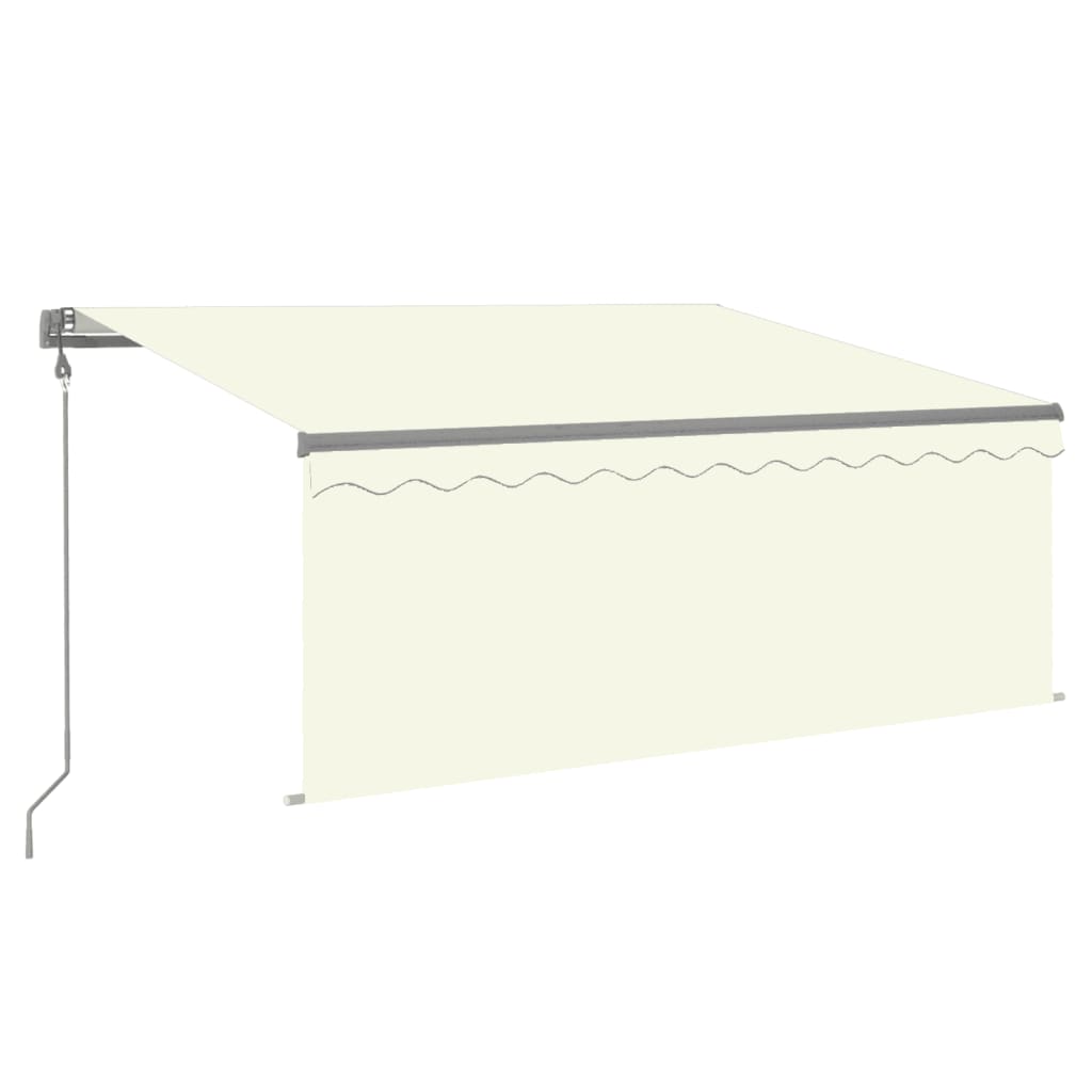 Vidaxx Markise automatisch ausziehbares Rollo 3,5x2,5 m Cremefarbe