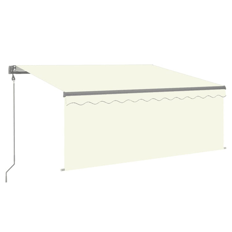 Vidaxx Markise automatisch ausziehbares Rollo 3,5x2,5 m Cremefarbe