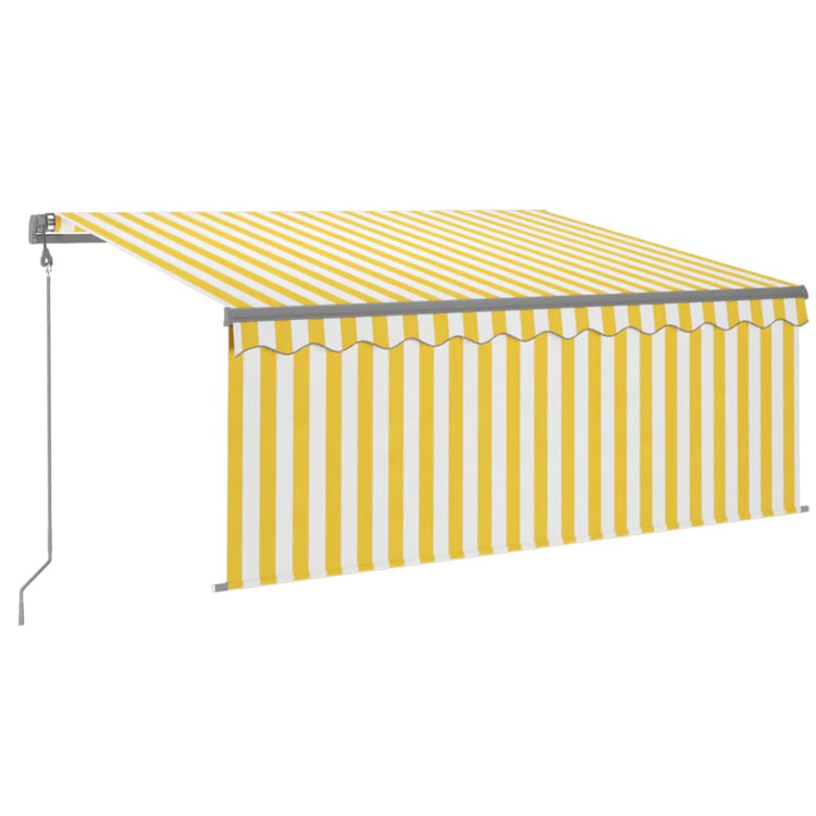 Vidaxx Markise automatisch ausziehbares Rollo 3,5x2,5 m Gelb und Weiß