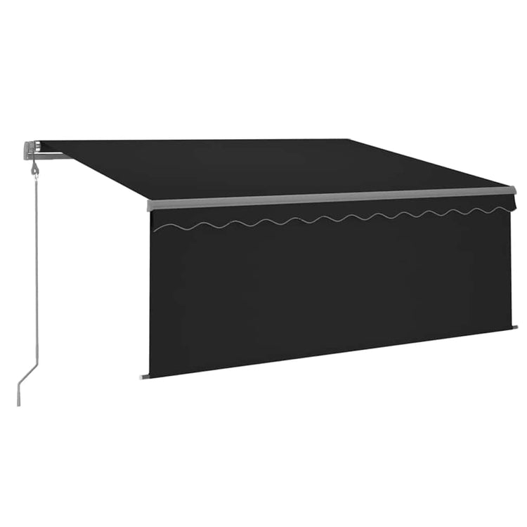 Vidaxx Markise automatisch ausziehbares Rollo 3,5x2,5 m Anthrazit