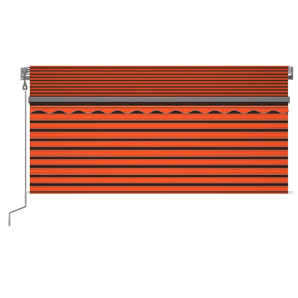 Vidaxx Markise automatisch ausziehbares Rollo 3,5x2,5m Orange Braun