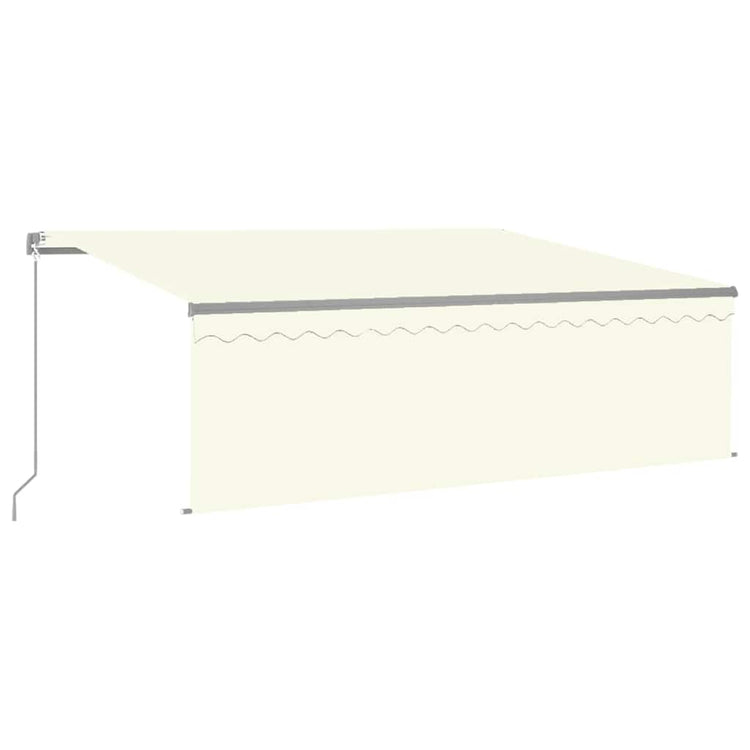 Vidaxx Markise manuell ausziehbar mit Rollo 4x3 m cremefarben