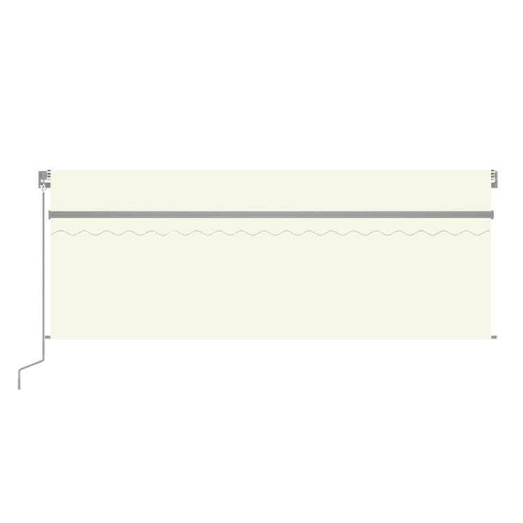 Vidaxx Markise manuell ausziehbar mit Rollo 4x3 m cremefarben