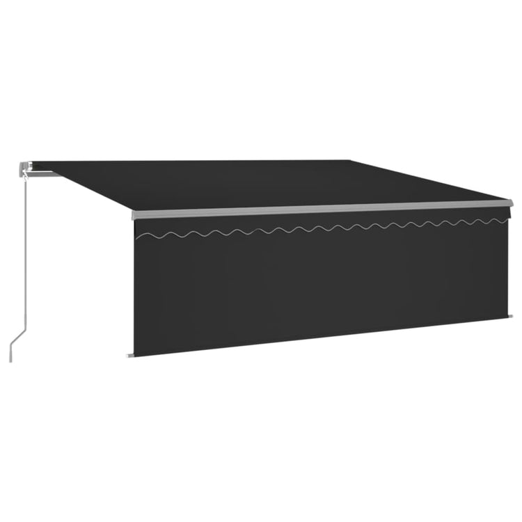Vidaxl Luifel mit Roller Blind 4x3 m Anthrazit manuell ausziehbar