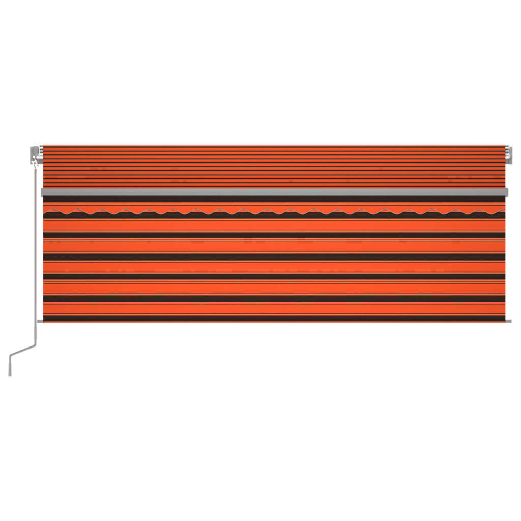 Vidaxx Markise manuell ausziehbar mit Rollo 4x3 m Orange Braun
